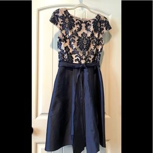 Adrianna Papell midi taffeta dress